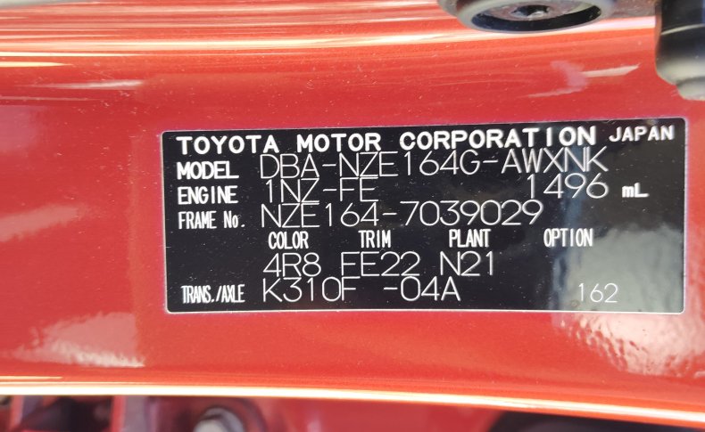 TOYOTA COROLLA FIELDER 1.5X 4WD 2015