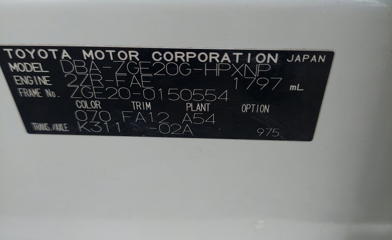 TOYOTA WISH 1.8X 2012