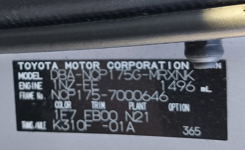 TOYOTA SIENTA X 4WD 2015
