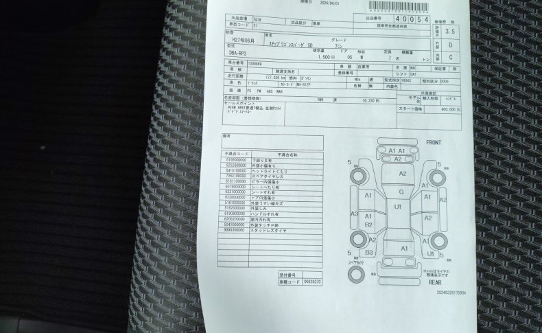 HONDA STEPWGN 7 seats 2015