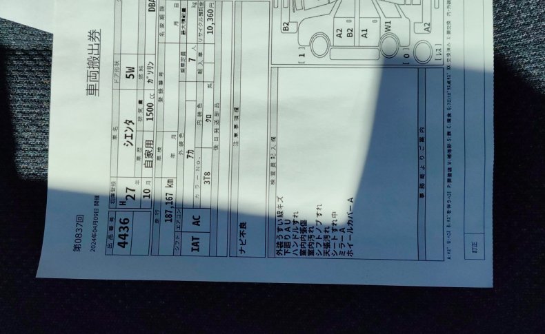 TOYOTA SIENTA X 2015