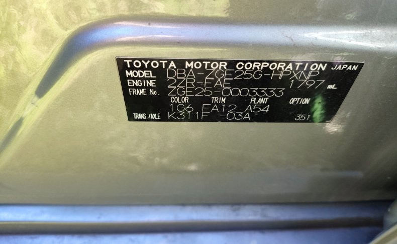 TOYOTA WISH 18X 2009