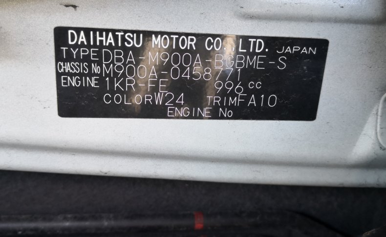 TOYOTA TANK/ROOMY/THOR/JUSTY X S 2020